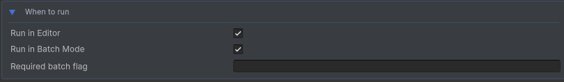 When to run foldout on an action